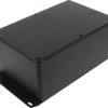 Aluminum die cast enclosure, (L x W x H) 188 x 120 x 82 mm, black (RAL 9005), IP54, 1590EFBK