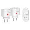 Zestaw bezprzewodowych mini gniazd sterowanych pilotem 2+1,OR-GB-462