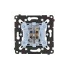 Simon 55 Przycisk pojedynczy zwierny (mechanizm) 10AX, 250V~, szybkozłącza, czarna rama SP1MR