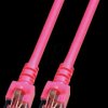 25.0m Cat.6 PiMF patch cable, magenta / pink
