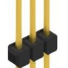 Pin header, 3 pole, pitch 2.54 mm, straight, black, 10046448