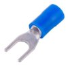Końcówka widełkowa izolowana M4 6,4 niebieska 100szt KWB4S/6,4 SGE