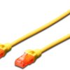 Patch cable, RJ45 plug, straight to RJ45 plug, straight, Cat 6, U/UTP, LSZH, 5 m, yellow, DK-1617-050/Y