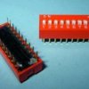 DIP SWITCH 10-PIN RED