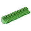 16-Way 3.5mm Right Angle Pluggable Terminal Block Green 8A 300V
