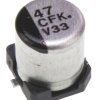Aluminiowy kondensator elektrolityczny 47μF 16V dc SMD Panasonic roztaw: 1.5mm 5 (Dia.) x 5.8mm
