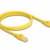 kabel LAN Delock 80101, 1 szt., RJ45, CAT 6a, U/UTP, 1.00 m, żółty