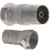 Przejście Adapter antenowy F (wtyk) / IEC TV (gniazdo) + Wtyk F nakręcany 7,0mm