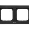 Sonata Ramka Podwójna Do Łączników Ip44 Czarny Metalik Rh-2R/33