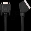 CVGL31550BK20 SCART cable, SCART connector <> VGA port, 2.00 m, round