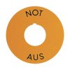 Rafi 5.76.204.101/0400 Adhesive Label Round Ø22.3/60mm 1x "NOT-AUS" Yellow