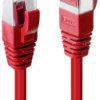 kabel LAN LINDY 45628, 1 szt., RJ45, CAT 6, S/STP, 15.00 m, czerwony