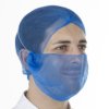 Maska na brodę, typ: Maska na brodę, Niebieski, zastosowanie: Przemysł spożywczy, Jednorazowe, Polipropylenowe, XL