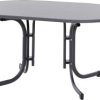 Siena Garden Paco N47122 Stół ogrodowy stal, melamina antracytowy (matowy), slate, czarny