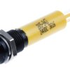 Lampka kontrolna do montażu panelowego 24V dc, Żółta 8mm Dioda LED migająca Końcówka lutownicza RS PRO