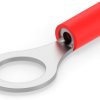 Insulated ring cable lug, 0.26-1.65 mm², AWG 22 to 16, 8.33 mm, M8, red, 8-34151-1