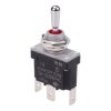 (On)-Off-(On) Momentary Sealed 12mm Toggle Switch SPDT 12A IP68
