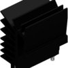 Extruded heatsink, (L x W x H) 30 x 22 x 35 mm, 6.3 K/W, black anodized, 10005800
