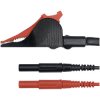 Schützinger KML 7852 Au/SAK/150/RT Test Lead 4mm Plug Kelvin Clip Red