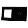 Livolo Czarny Panel Szklany 1 + Miejsce Na Gniazdo 701G-62