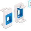 81357 Easy 45 Module Keystone Holder 22.5 x 45 mm, white / blue