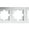 Ramka Poczwórna do Gniazd Włączników Pozioma / Pionowa Biała WESA