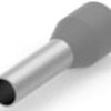 Insulated wire end ferrule, 4.0 mm², 17 mm/10 mm long, DIN 46228-4, gray, 1-966067-9