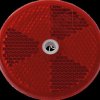 6003 Trailer - reflector, round, with hole, red