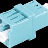BS07-60022 FO coupler, LC / LC, RJ45 style, duplex, aqua
