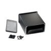 Shielded Extruded Aluminum Flanged Enclosure - 4.73x4.09x2.15 Black