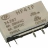 Przekaźnik; elektromagnetyczny miniaturowy; HF41F-024-ZST; 24V; DC; 1 styk przełączny; 6A; 250V AC; 6A; 30V DC; do gniazda; do d
