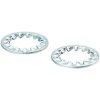 Serrated lock washer, inner Ø 20 mm, outer Ø 30 mm, steel, galvanized, E10183, package with 2 pieces