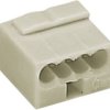 Złącze do puszki podtynkowej stała: -0.8 mm² Ilość styków: 4 WAGO 1 szt. szary błyszczący