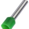 Końcówka kablowa zaciskana 0.34mm² długość 6mm Zielony średnica 0.8mm Izolowane RS PRO