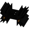 Extruded heatsink, (L x W x H) 25.4 x 42 x 25 mm, 7.8 K/W, black anodized, SK 129 25,4 STS