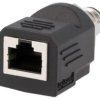 RJS-12D04FM-LS8001 Adapter M12 męski,RJ45 gniazdo kod D-Ethernet 4PIN proste