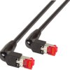 Patch cable, RJ45 plug, angled to RJ45 plug, angled, Cat 6A, S/FTP, LSZH, 0.5 m, black, K4137SW.0,50