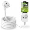 Przedłużacz Sieciowy Kabel z Uziemieniem Listwa Zasilająca 3 Gniazda 3m Biały Sznur Lendo Lumiled