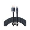 Kabel USB/USB-C 2m BASEUS 100W Crystal Shine, Czarny