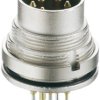 Panel plug, 3 pole, THT, screw locking, straight, 0317 03
