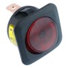 Red illuminated Circular Rocker Switch SPST 12V