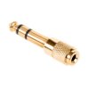 Złącze adapter Jack 6,3 wtyk - Jack 3,5 gniazdo stereo GOLD metal