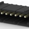 Pin header, 9 pole, pitch 3.96 mm, straight, black, 2-647123-9