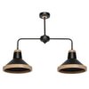 Lampa Sufitowa Salma Black / Wood 2Xe27 60W Mlp6296 Milagro