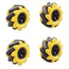 60mm Mecanum Wheels - Left + Right - 2 pairs - Wheels for Building DIY Robots and Vehicles