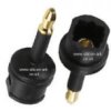 Toslink socket to 3.5mm plug fibre optic connector (pr)