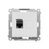 Simon 55 Gniazdo komputerowe pojedyncze RJ45 kategoria 6, z przesłoną przeciwkurzową (moduł) Jasnoszary mat T61.01/114