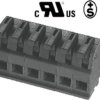 Pin header, 2 pole, pitch 5 mm, straight, black, ASP0450222