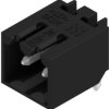 Pin header, 2 pole, pitch 3.5 mm, angled, black, 1841630000