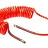 Przewód pneumatyczny spiralny 4m Czerwony, PUR, BSPT 1/4i148 męskie RS PRO